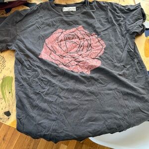 Free People Dangerous Girl Distressed Rose Tee